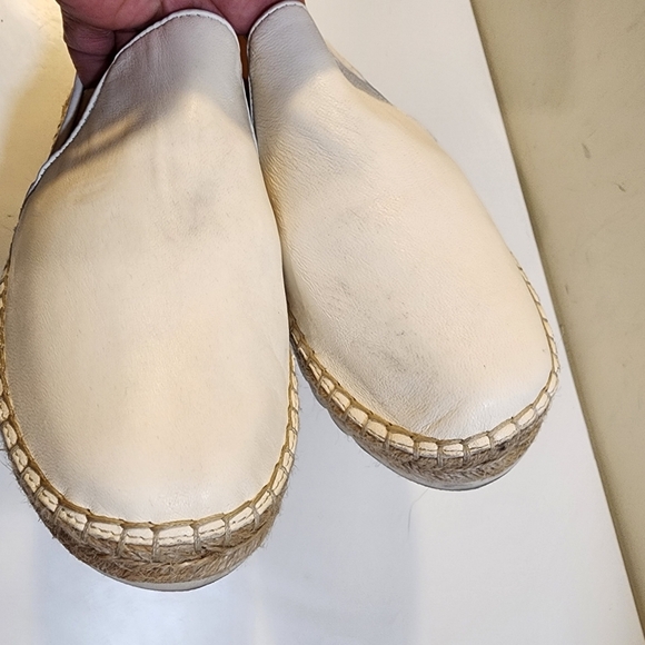 NINE WEST  women's white leather upper espadrilles flat alpargata shoes size 7.5 - Picture 6 of 10